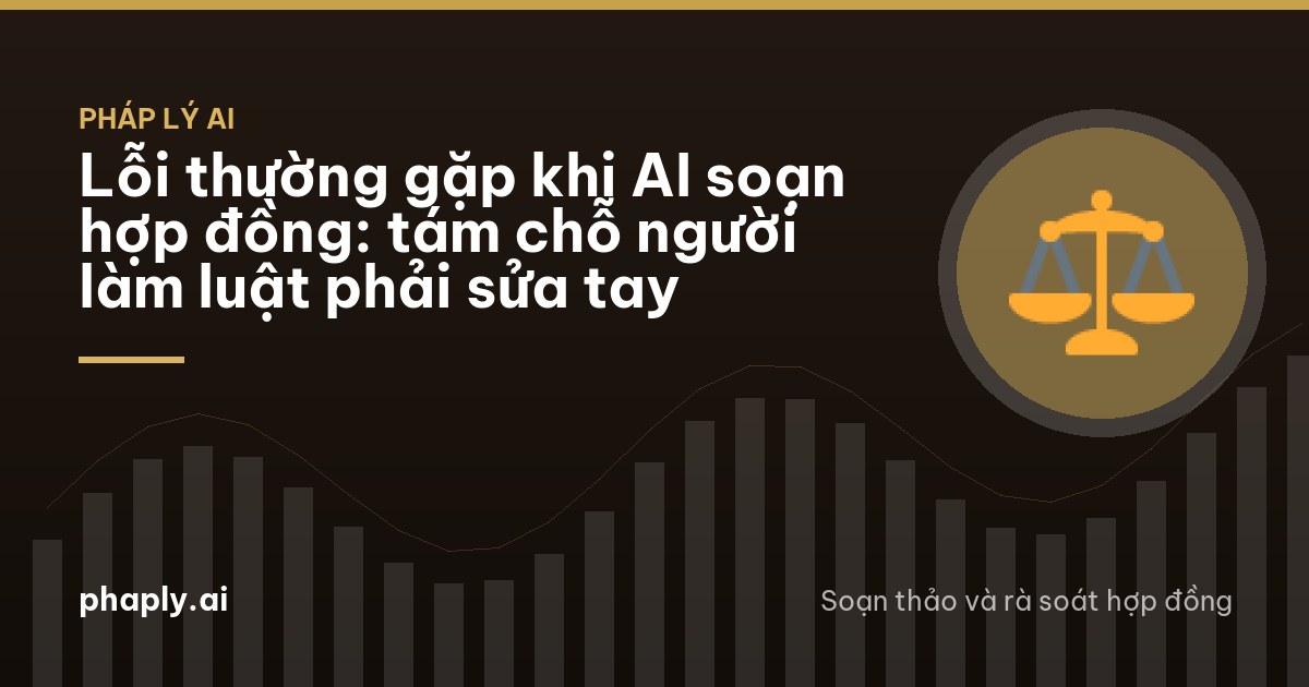 Lỗi thường gặp khi AI soạn hợp đồng: tám chỗ người làm luật phải sửa tay